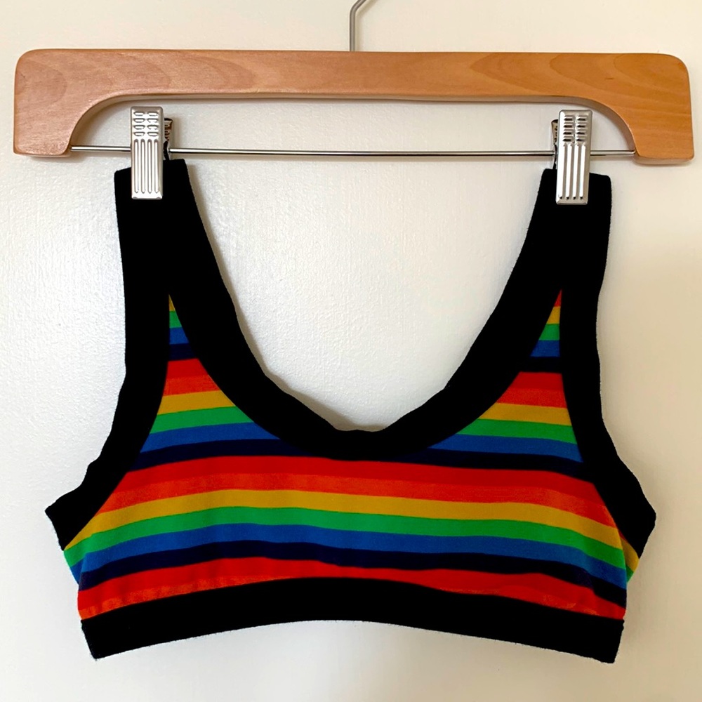 PRIDE Rainbow Stripe Thunderpants Bralette
